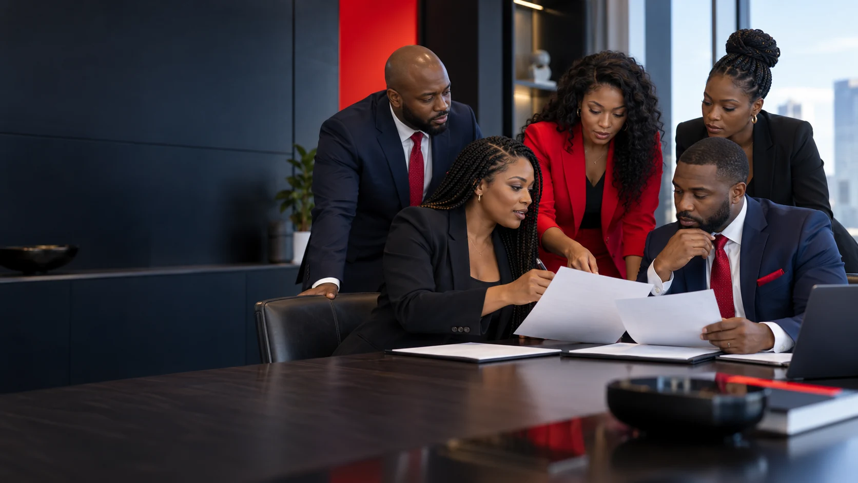 Acquisition team reviewing requirements